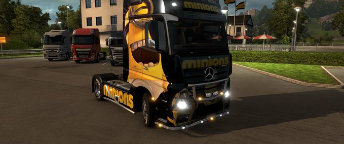 Skins Minions Mercedes Benz New Actros Eurotruck Simulator mod
