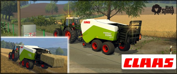 Pressen Claas Quadrant 3200 Landwirtschafts Simulator mod