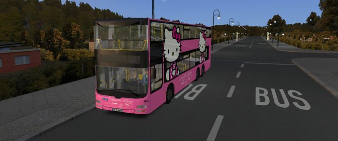 Bus Skins MAN DD Hello Kitty OMSI 2 mod