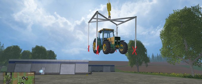 Sonstige Anbaugeräte Kran Hebegestell  Landwirtschafts Simulator mod