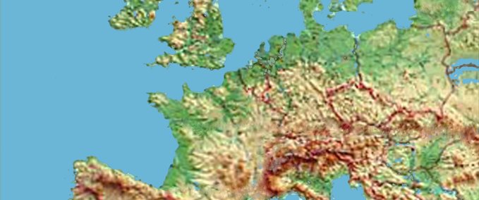 Sonstige Europamap in Farbe DLC North Easth Eurotruck Simulator mod