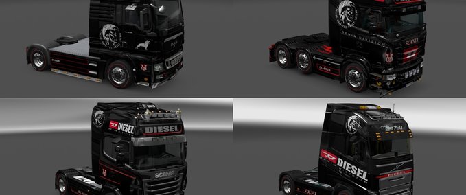 Skins diesel pack Eurotruck Simulator mod