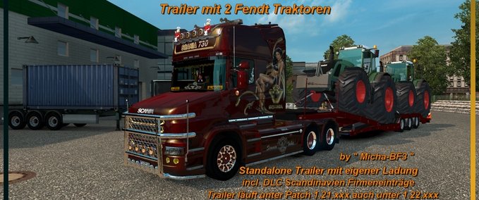 Standalone-Trailer Fendt Traktoren Trailer Eurotruck Simulator mod
