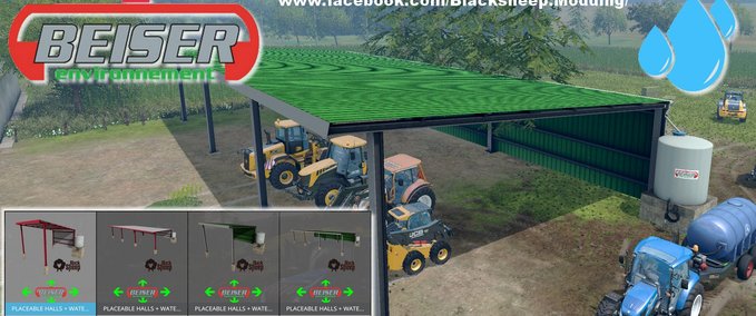 Platzierbare Objekte 4 halls BEISER WaterTrigger Landwirtschafts Simulator mod