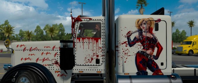 Trucks Peterbilt 389 Harley Quinn Skin American Truck Simulator mod