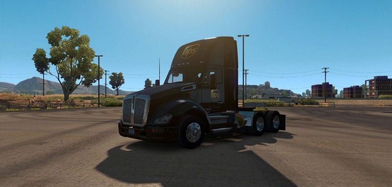 Ats Ups Truck Skin For Day Cab Kenworth 680 V 10 Trucks Mod Für American Truck Simulator 