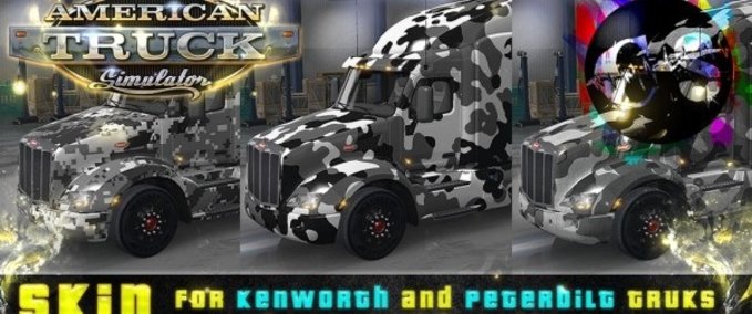 Trucks 3x Your Mimetic Colors Skin for Kenworth and Peterbilt Trucks American Truck Simulator mod