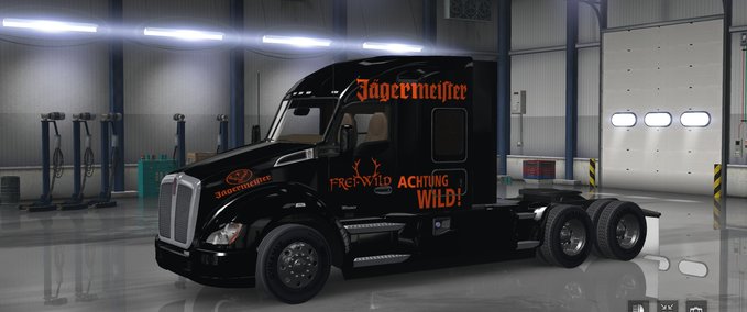 Trucks Jaegermeister Skin für Kennworth T680 Hi Rise Sleeper American Truck Simulator mod