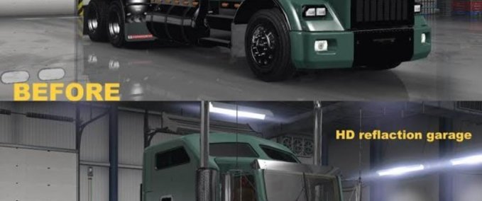 Mods HD Reflaction Garage American Truck Simulator mod
