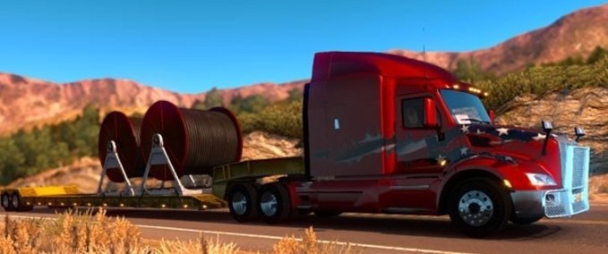 Trailer Tieflader Anhänger American Truck Simulator mod
