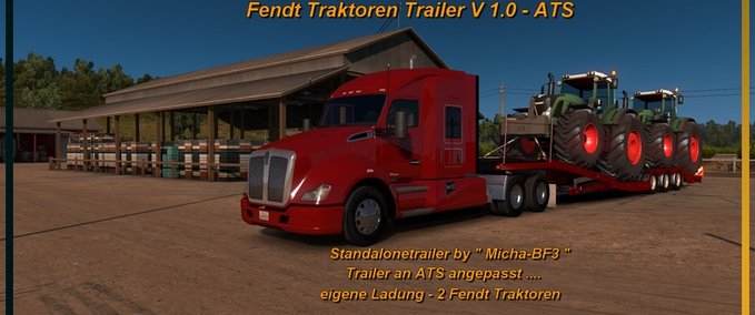 Trailer Fendt Traktoren ATS American Truck Simulator mod
