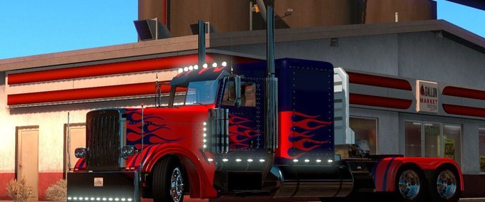 Trucks OPTIMUS PRIME SKIN FOR PETERBILT 389 American Truck Simulator mod