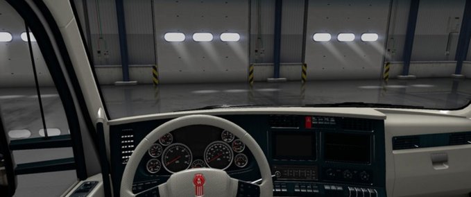 Interieurs Kenworth T680 White Teal American Truck Simulator mod