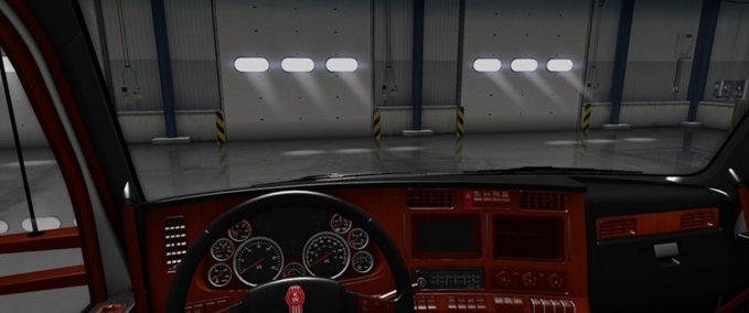 Interieurs Kenworth T680 Black Orange American Truck Simulator mod