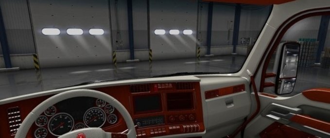 Interieurs Kenworth T680 White Orange American Truck Simulator mod