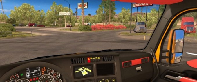 Interieurs Red Interior for Kenworth T680 American Truck Simulator mod