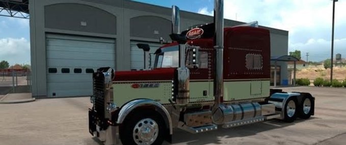 Trucks Red/Cream striped American Truck Simulator mod