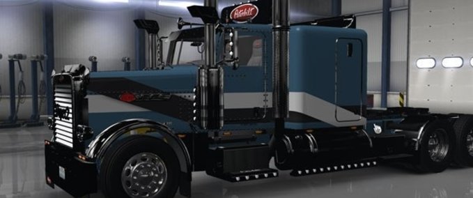 Trucks 2Tone skin for the Peterbilt 389 Flat Top Sleeper 63 cab American Truck Simulator mod