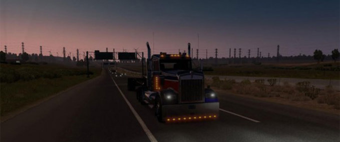 Anbauteile Realistic Engines for Peterbilt 579, Kenworth T680 and W900 American Truck Simulator mod