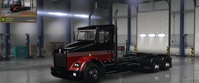 Trucks Kenworth T800 Stripes American Truck Simulator mod