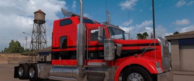 Trucks Red and Black Stripes Kenworth W900 American Truck Simulator mod