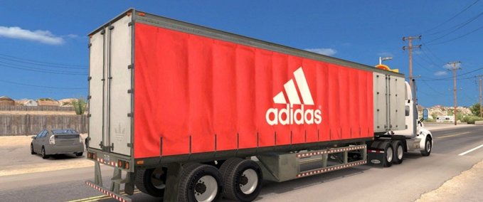 Trailer Adidas standalone curtain trailer American Truck Simulator mod