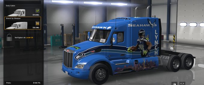 Skins Seattle Seahawks Marshawn Lynch American Truck Simulator mod