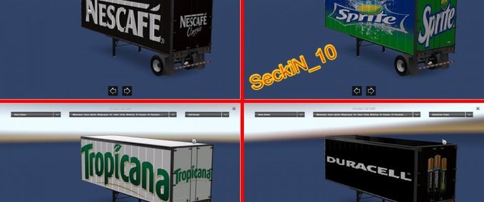 Trailer Box Trailer (short-long) American Truck Simulator mod