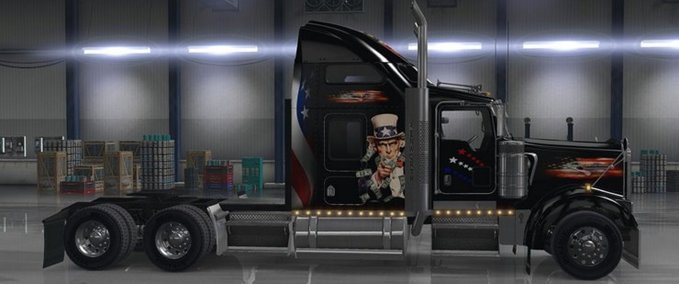 Trucks Kenworth W900 USA Theme American Truck Simulator mod