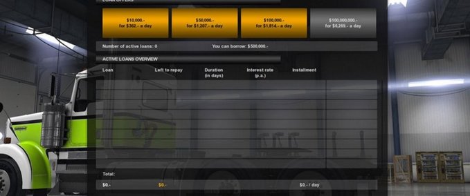 Mods Higher Bank Loan American Truck Simulator mod