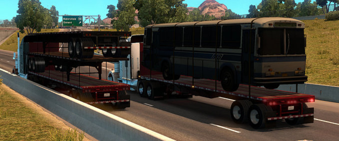 Trailer  5 News Cargo FlatBed American Truck Simulator mod