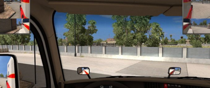 Mods Spiegel Hud mit zusätzlichen Front-Spiegel American Truck Simulator mod