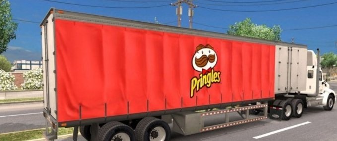 Trailer Pringles Curtain Trailer American Truck Simulator mod