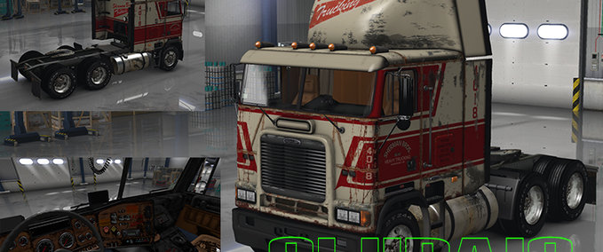Trucks Freightliner FLB Reskin mit Sherman Bros. gefarbung American Truck Simulator mod