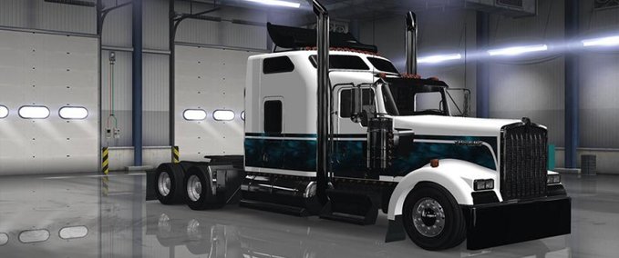 Trucks Kenworth W900 Custom New Blue American Truck Simulator mod