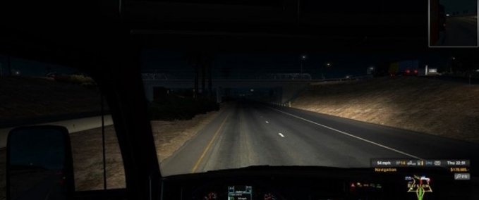 Mods A little longer range of low beams American Truck Simulator mod