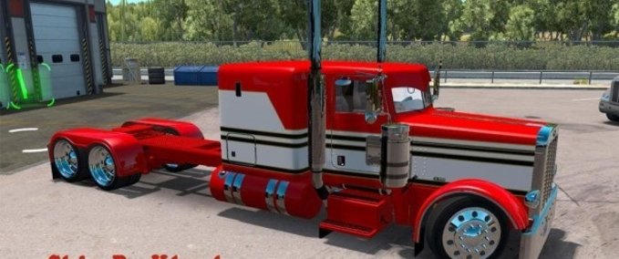 Trucks Peterbilt 389 Red/White skin American Truck Simulator mod