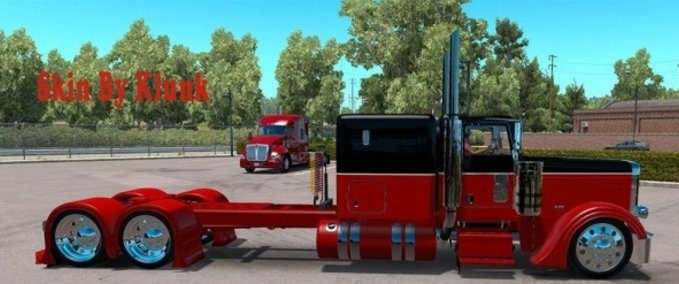 Trucks Peterbilt 389 Red/Black skin American Truck Simulator mod