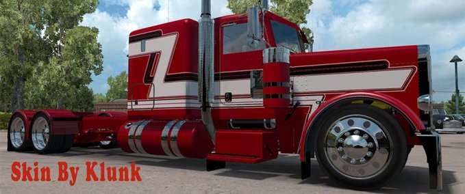 Trucks Peterbilt 389 Red/White/Black skin American Truck Simulator mod