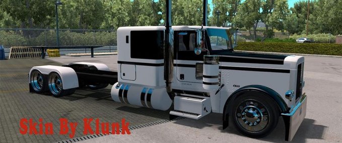 Trucks Peterbilt 389 White/Black skin American Truck Simulator mod