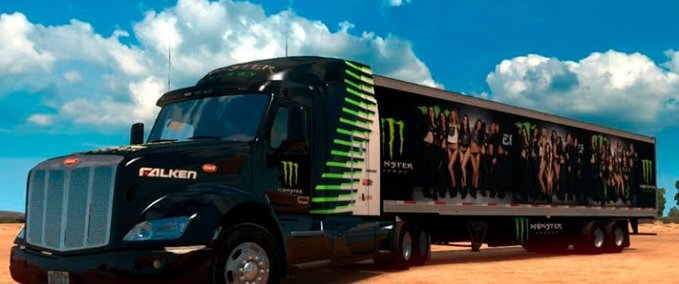 Trailer Trailer Monster Energy American Truck Simulator mod