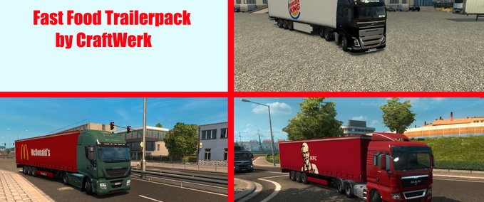 Trailer Fast Food Trailer Pack  Eurotruck Simulator mod
