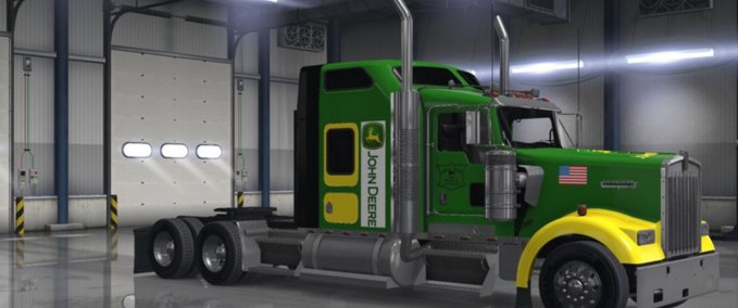 Skins John Deere Haut für SCS Kenworth W900 American Truck Simulator mod