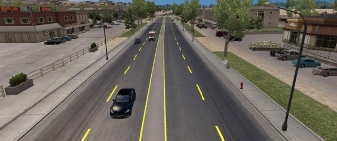 Mods Better Road Lines American Truck Simulator mod
