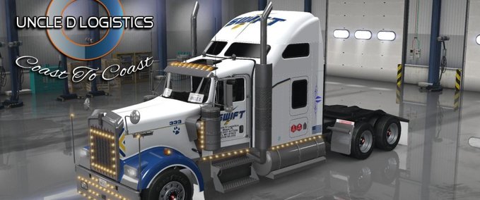 Trucks Uncle D Logistics - Swift Trucking Kenworth W900 American Truck Simulator mod