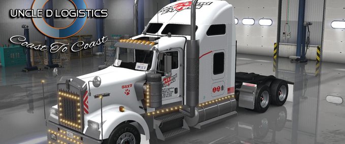 Trucks Uncle D Logistics – Heartland Express Kenworth W900 Skin American Truck Simulator mod