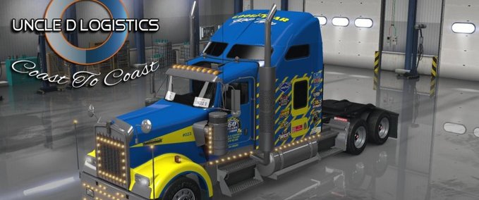 Trucks Uncle D Logistics – Goodyear Racing Kenworth W900 American Truck Simulator mod