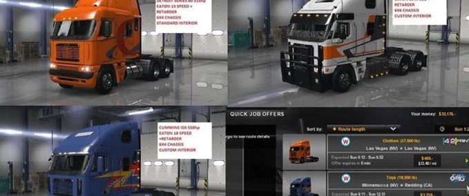 Mods Freightliner Argosy Company trucks (Quick job) American Truck Simulator mod