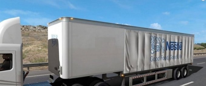 Trailer Nestlé cutain trailer American Truck Simulator mod