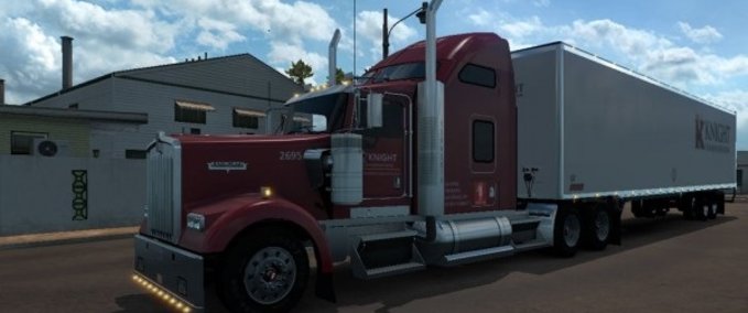 Trucks DC-Knight W900 + Trailer Skin Pack American Truck Simulator mod